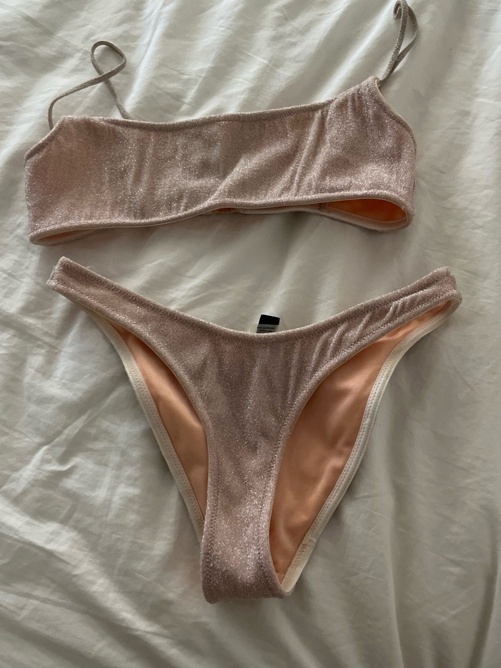Shimmer Pink Women's Bikini Set - Sparkle Two-Piece Swim